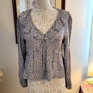 Urban Romantic peasant top with ruffle collar